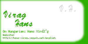 virag hans business card